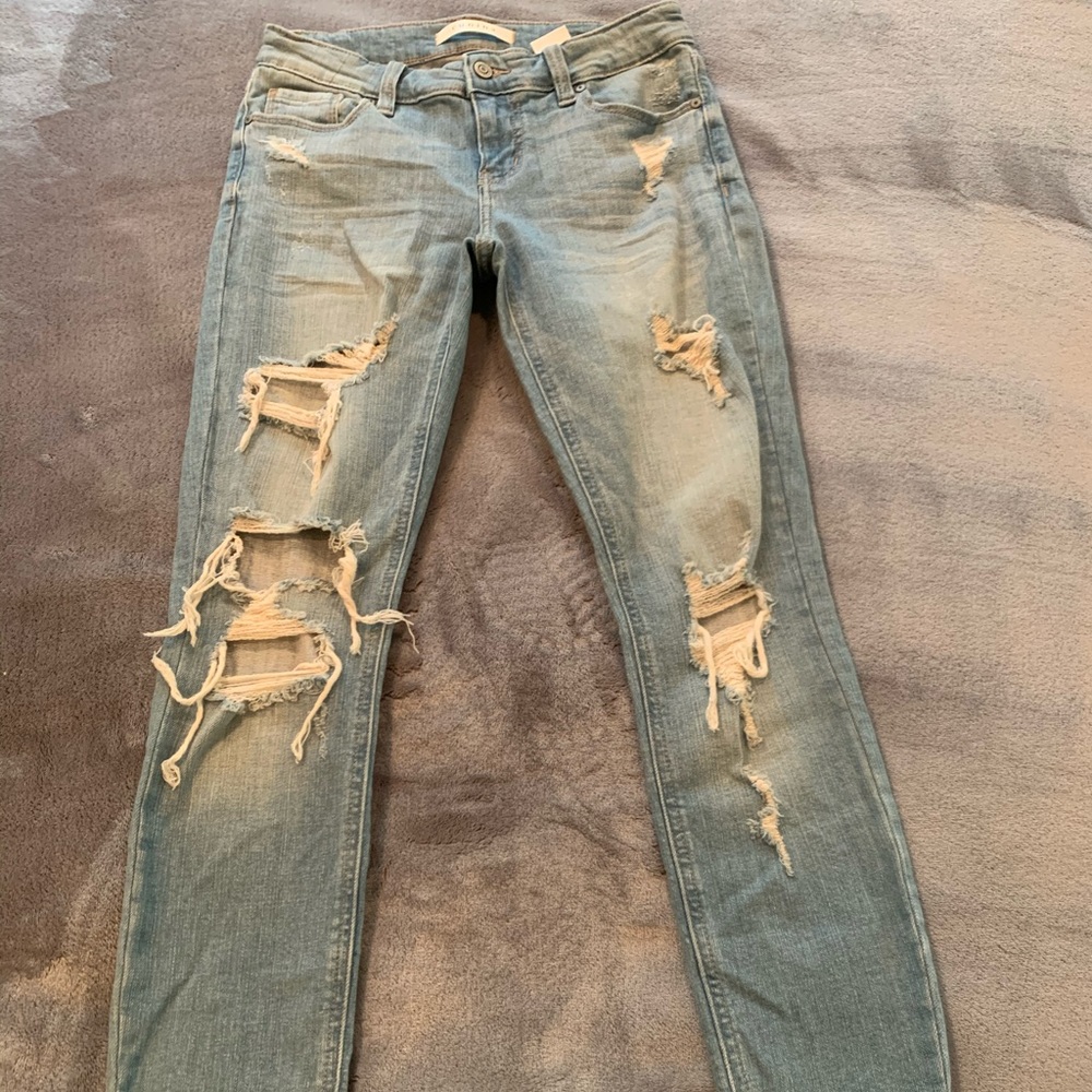 eunina ripped low rise jeans